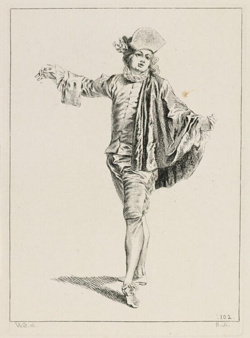 Une collection d'esquisses de Jean Antoine Watteau dessins figures humaines étude attitudes